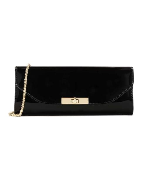 Psaníčko Kazar Elegant black patent leather clutch bag