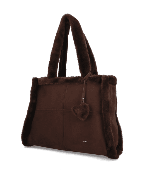Kabelka Shopper DELKA, hnědá