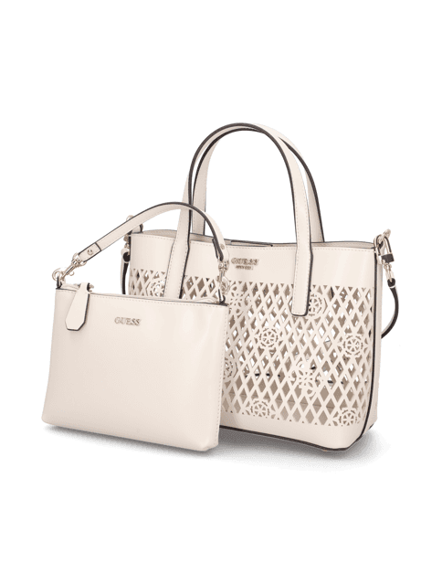 Kabelka Guess Letty 2 IN 1 Mini Tote, bílá