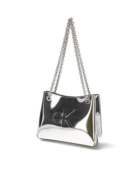 Kabelka Calvin Klein Jeans Sculpted Shoulder BAG24 Silver
