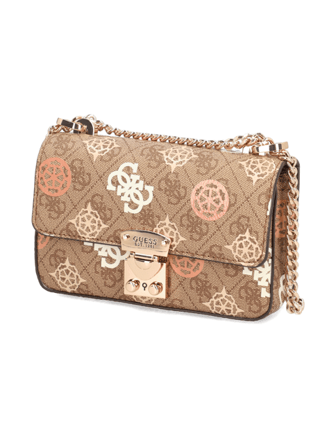Kabelka přes rameno Guess Eliette Logo Mini Cvtbl X Flap
