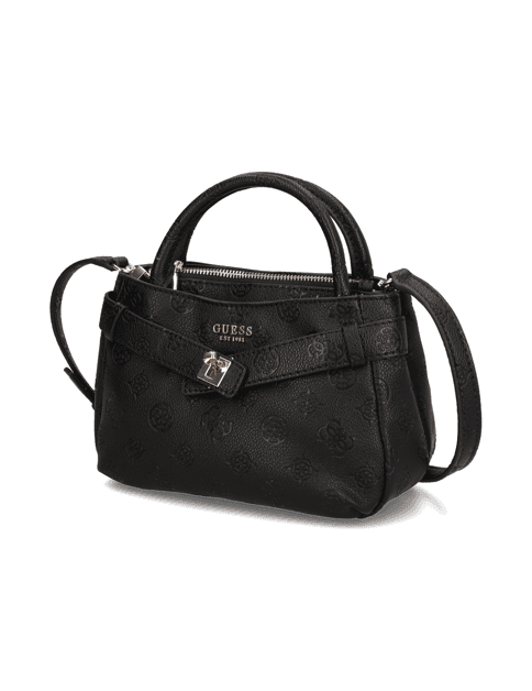 Kabelka přes rameno Guess Ella Logo Mini Satchel, černá