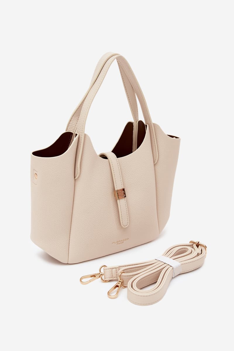 Flora&Co světle béžová kabelka z umělé kůže, krémová 2