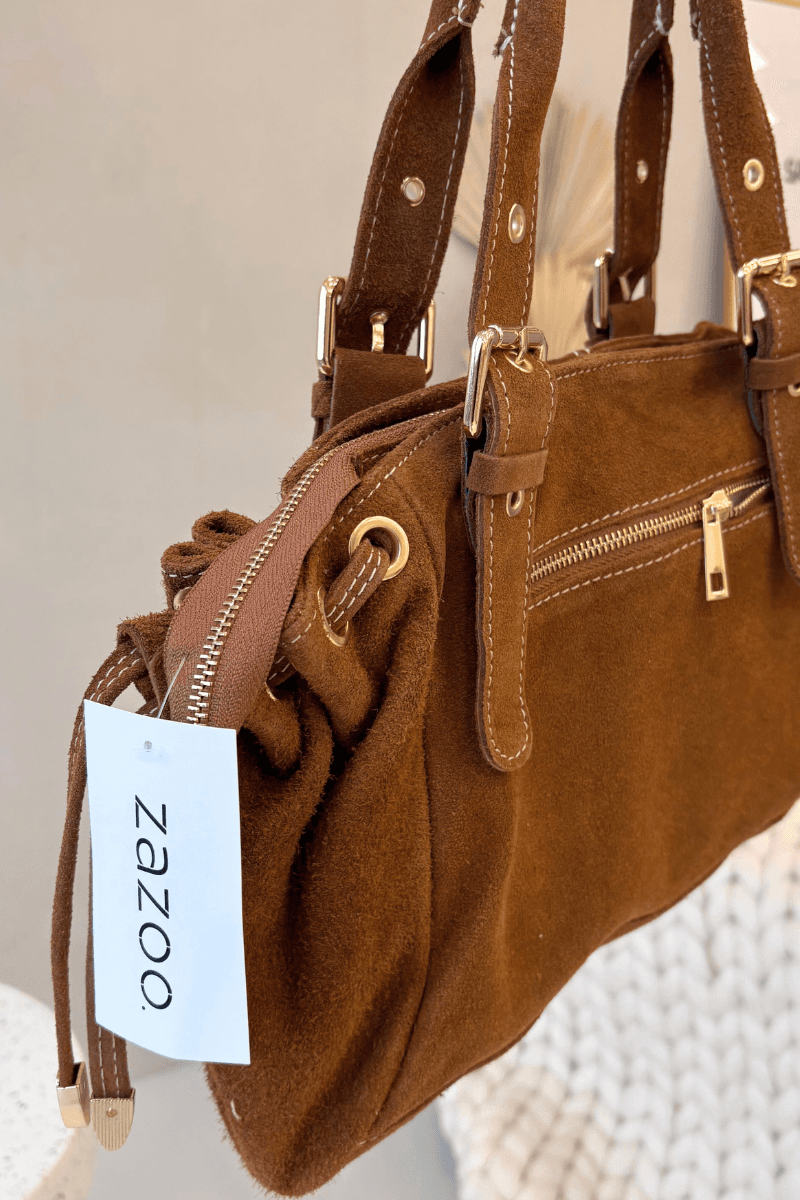 Kožená semišová kabelka Camel Ovelia 3