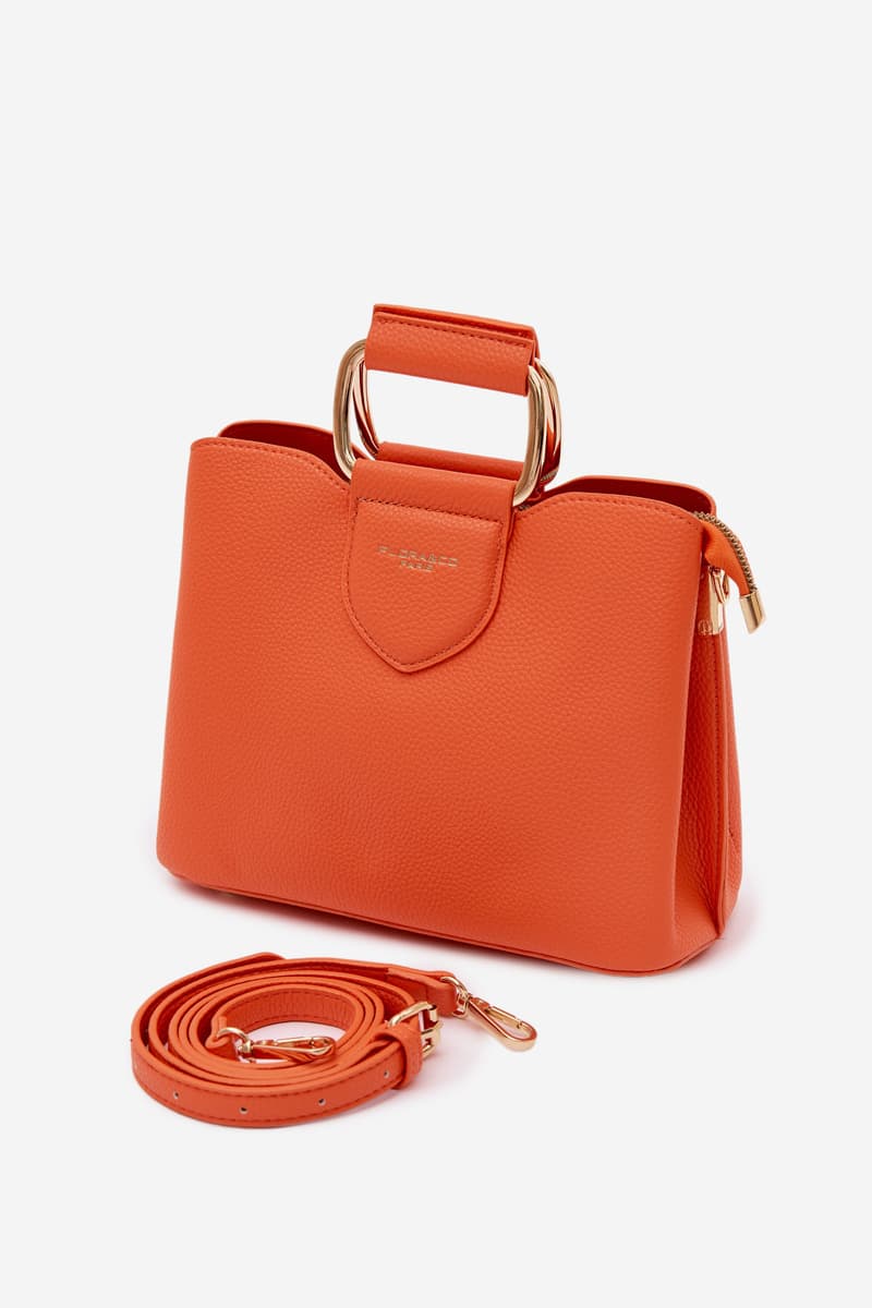 Flora&Co malá eco kožená kabelka oranžová 3