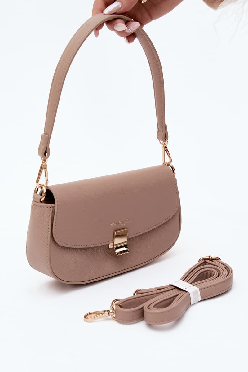 Flora&Co malá kožená kabelka béžová 3