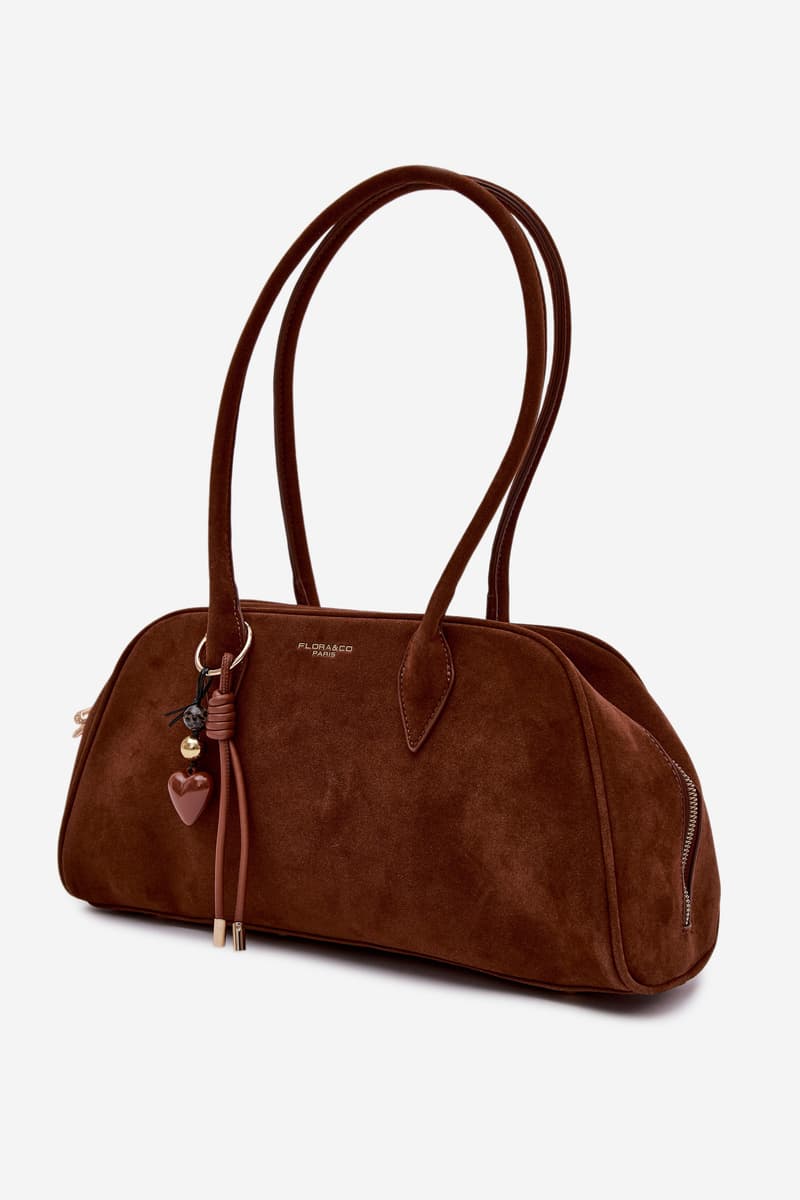 Flora&Co Dámská eko semišová kabelka Camel 2