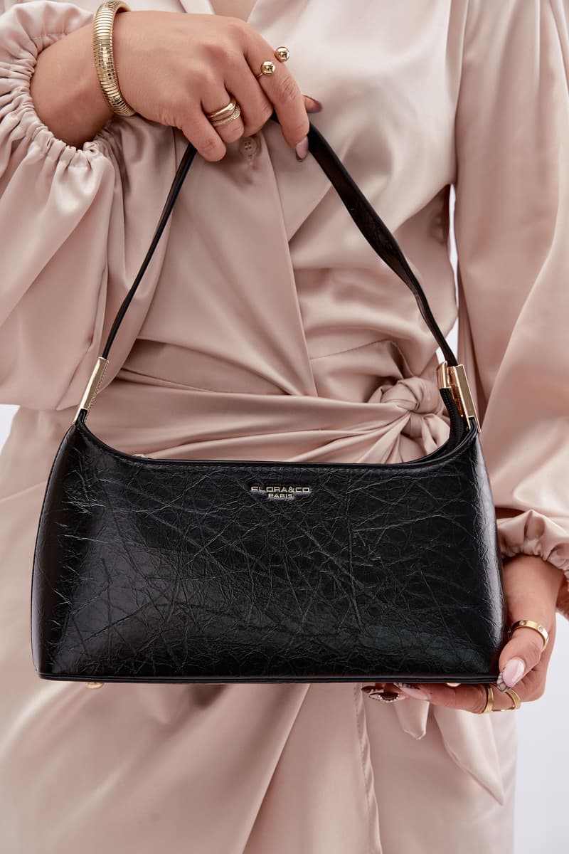 Flora&Co černá eco kožená kabelka Tielle 3
