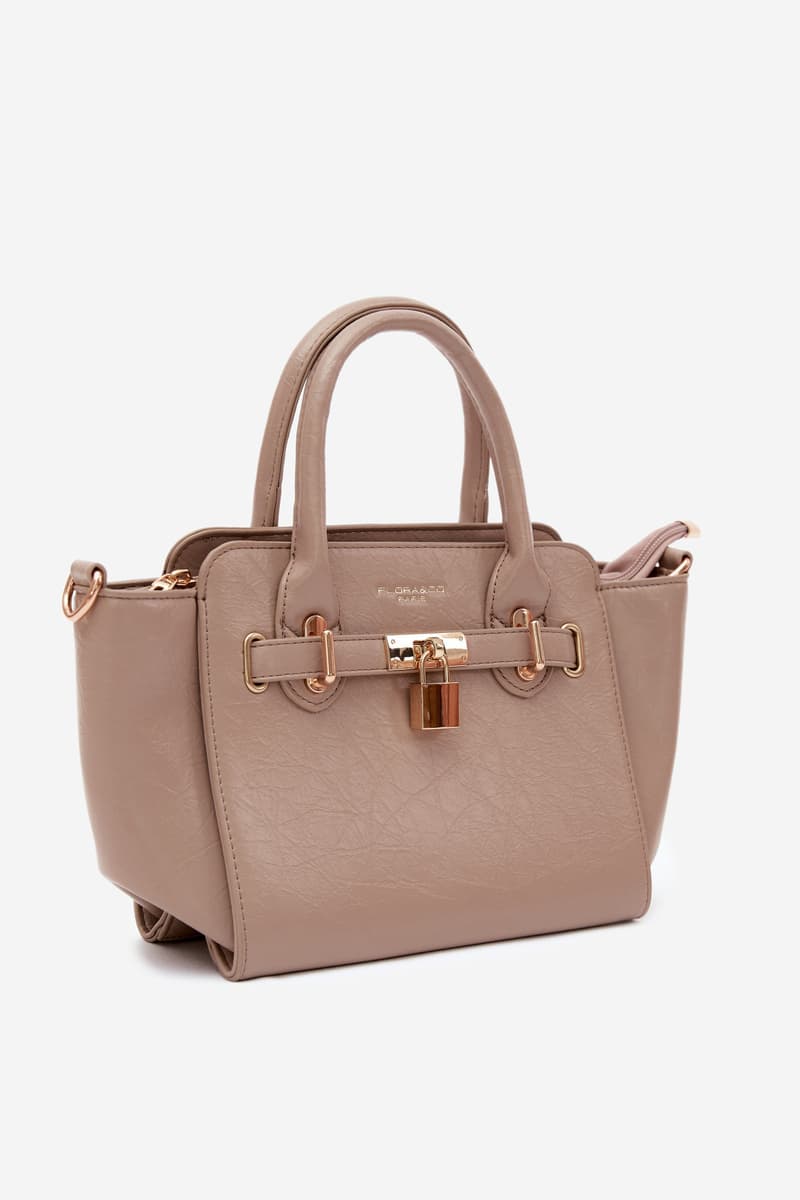 Flora&Co Béžová box kabelka ze syntetické kůže 2