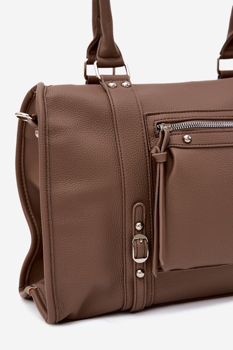 Velká taupe kabelka Flora&Co z imitace kůže 5