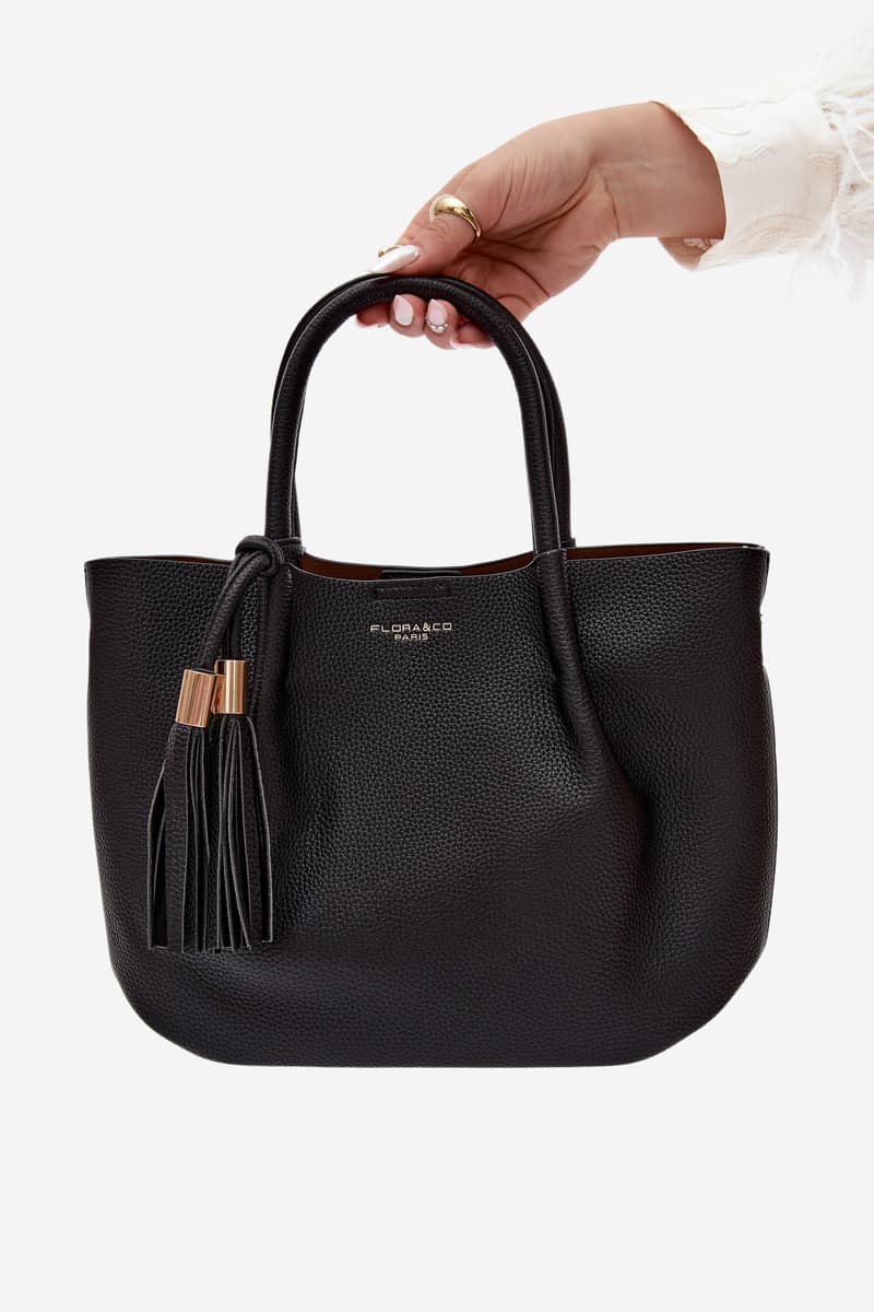 Černá kabelka Flora&Co z eko kůže