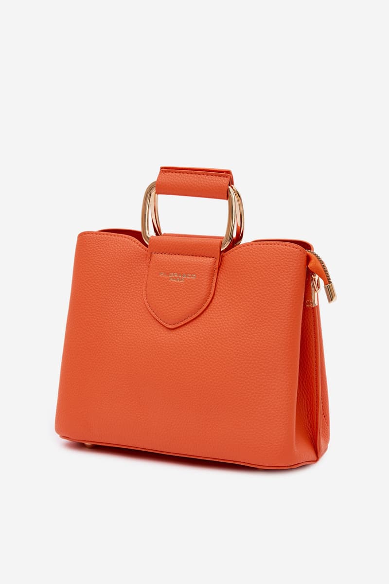 Flora&Co malá eco kožená kabelka oranžová 2
