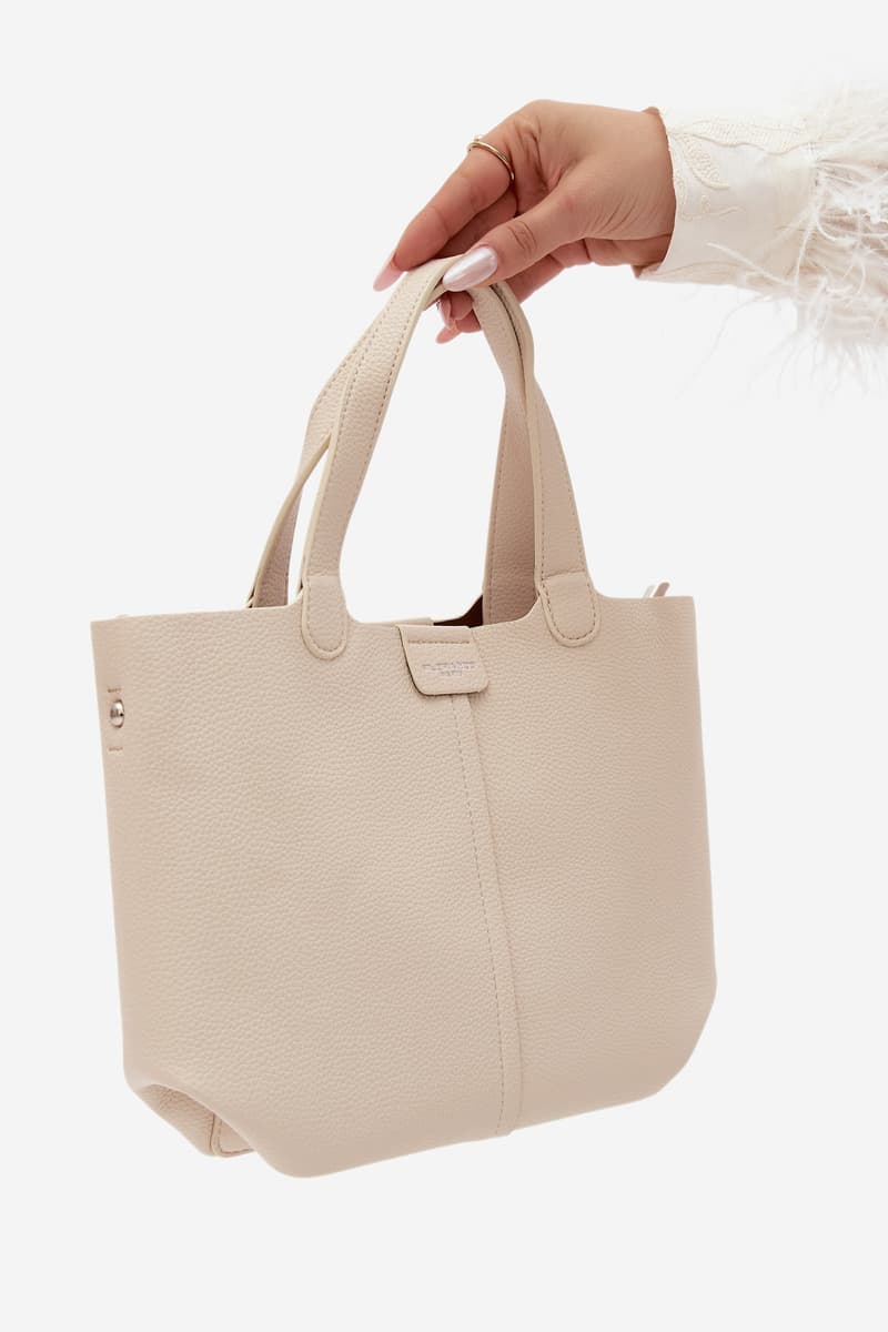 Flora&Co světle béžová kabelka z imitace kůže 2