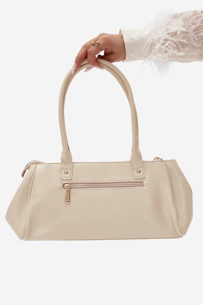 Flora&Co Ecru kabelka z imitace kůže 3