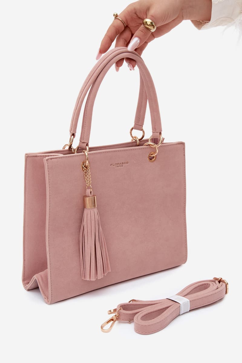 Flora&Co Ottilie růžová kabelka z imitace semiše 2