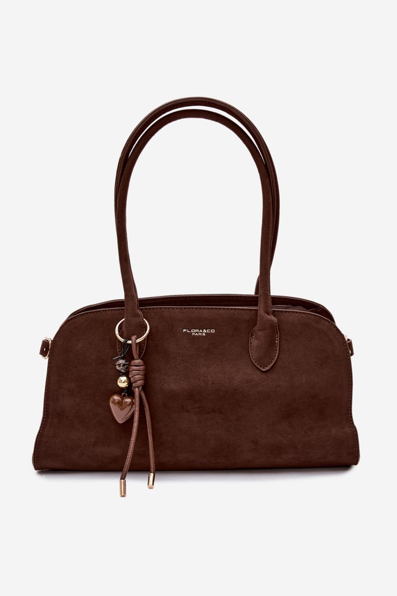 Flora&Co Violette Eco Semišová čokoládová kabelka
