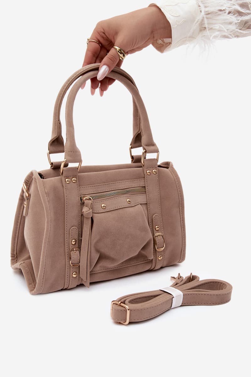 Flora&Co béžová imitace semišové kabelky Lendra 2