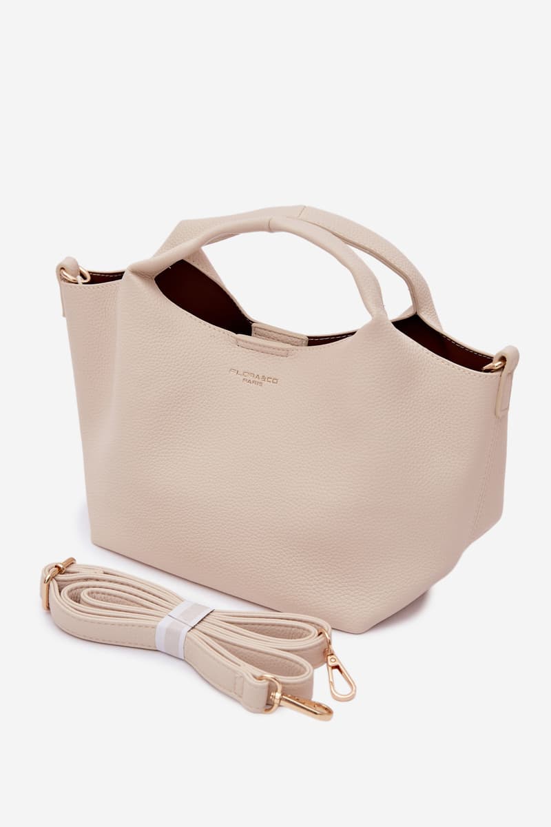 Flora&Co béžová faux kožená kabelka Corisse 3