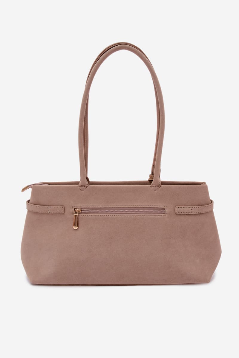 Flora&Co Béžová kabelka s přívěskem jezevčíka 3