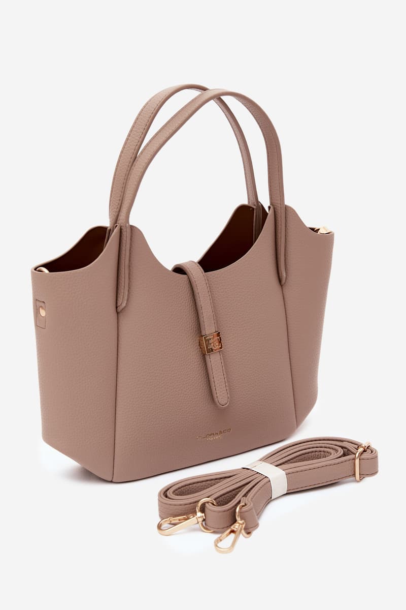 Flora&Co Beige Toffee kabelka z imitace kůže 2