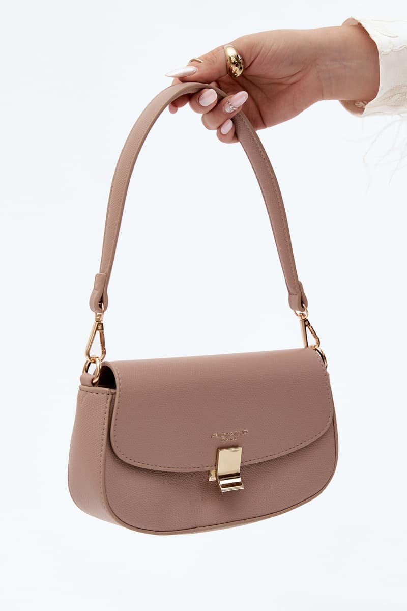 Flora&Co malá kožená kabelka béžová 2