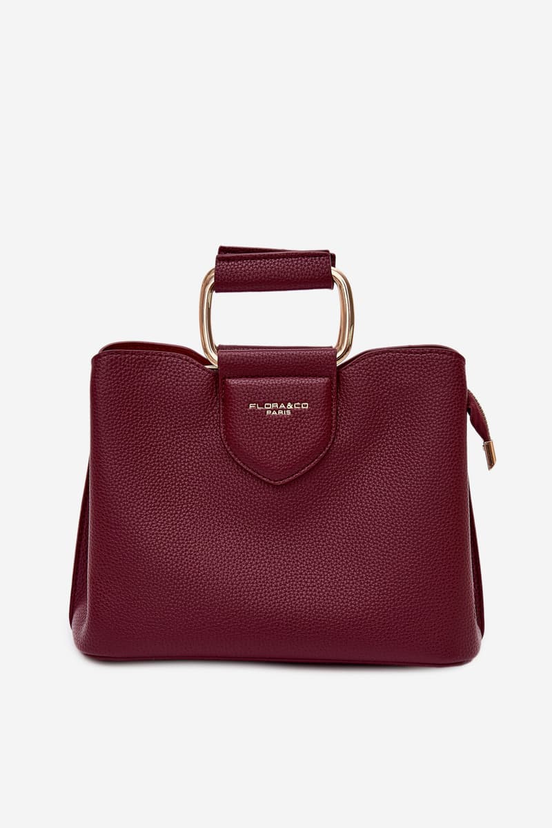 Flora&Co Bordová kabelka z eko kůže