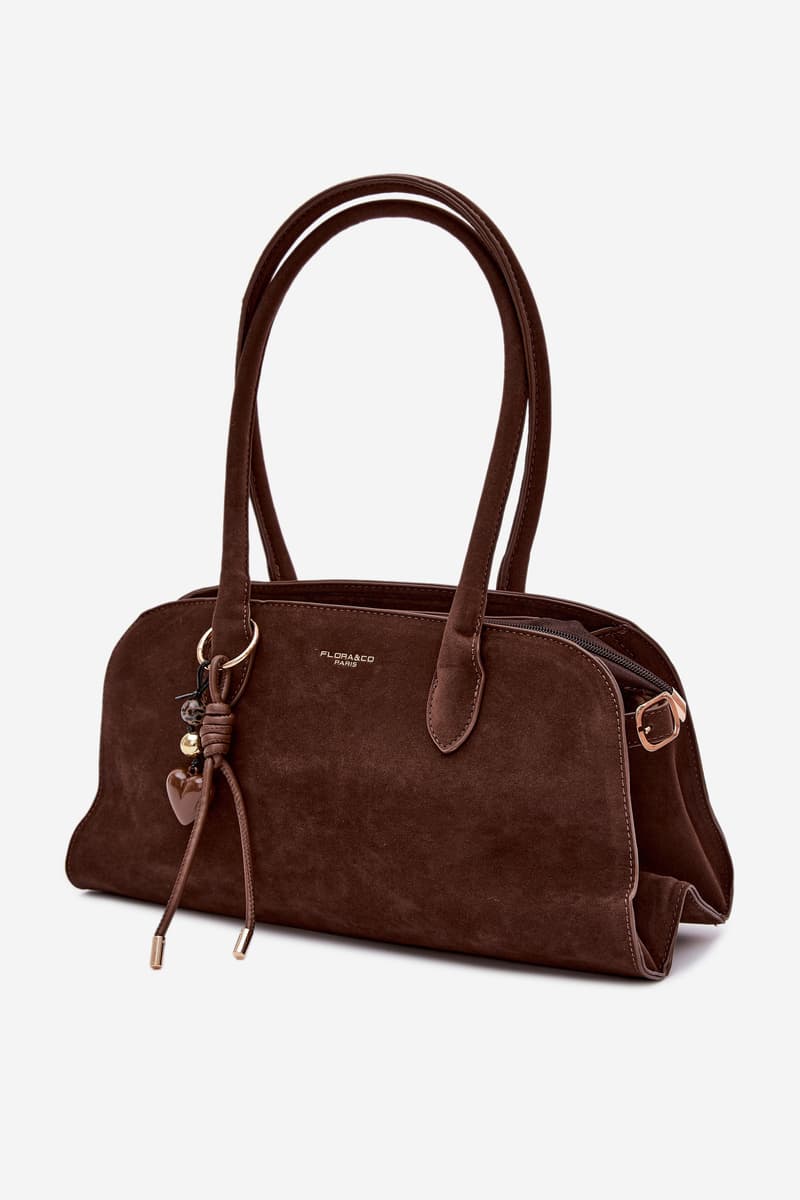 Flora&Co Violette Eco Semišová čokoládová kabelka 2