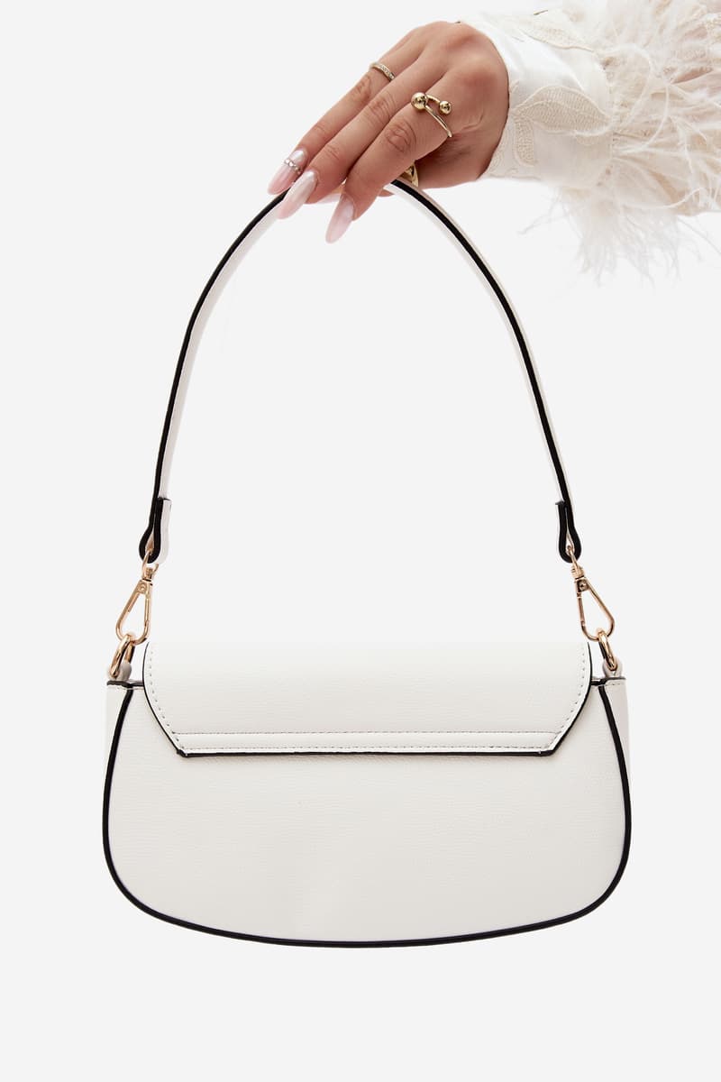 Flora&Co Malá kožená kabelka Bílá Akácie 3