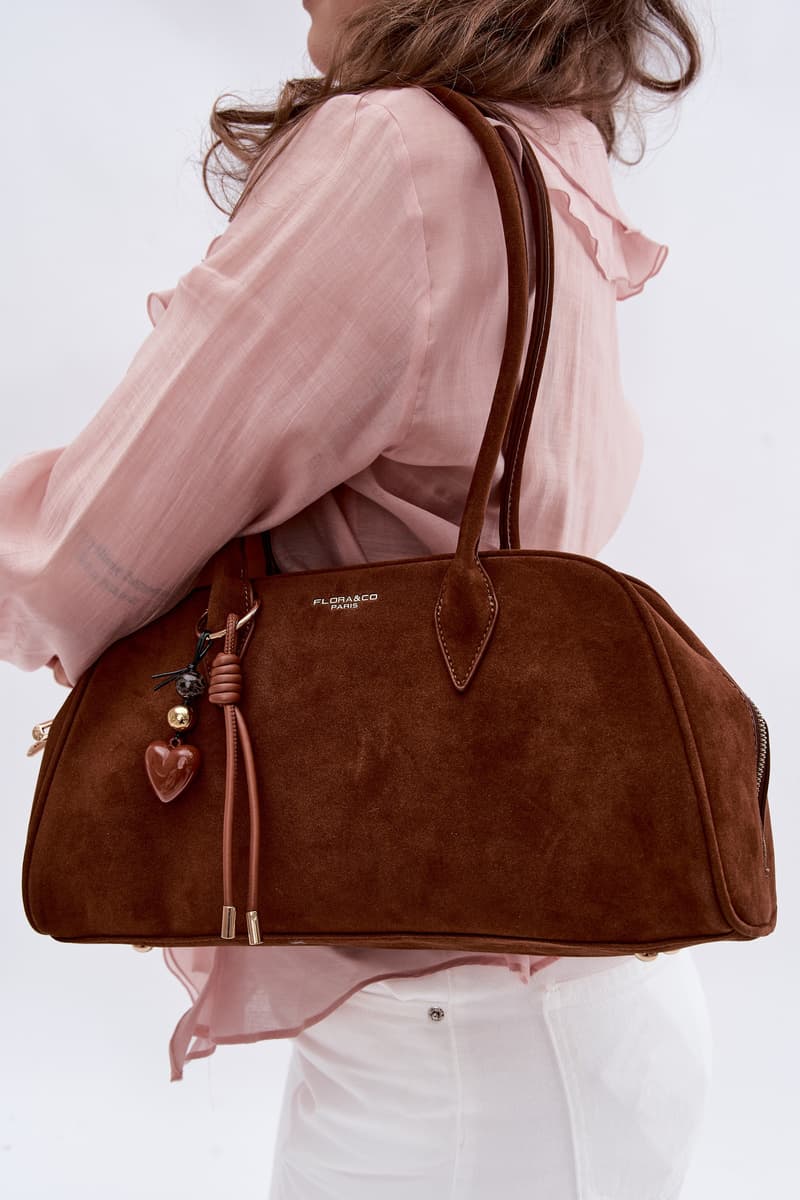 Flora&Co Dámská eko semišová kabelka Camel 5