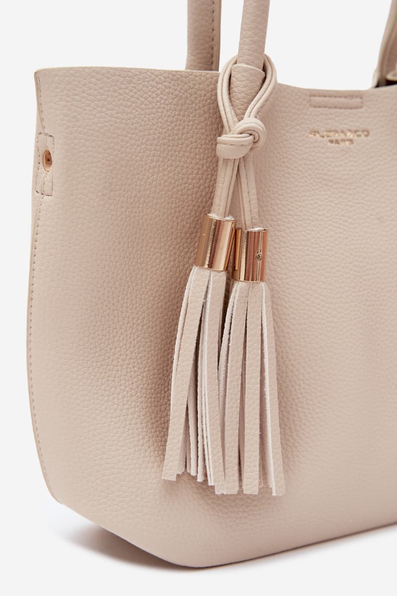 Flora&Co světle béžová kabelka z umělé kůže, krémová 5
