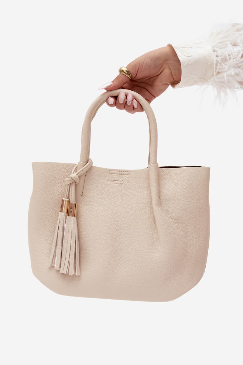 Flora&Co světle béžová kabelka z umělé kůže, krémová 4