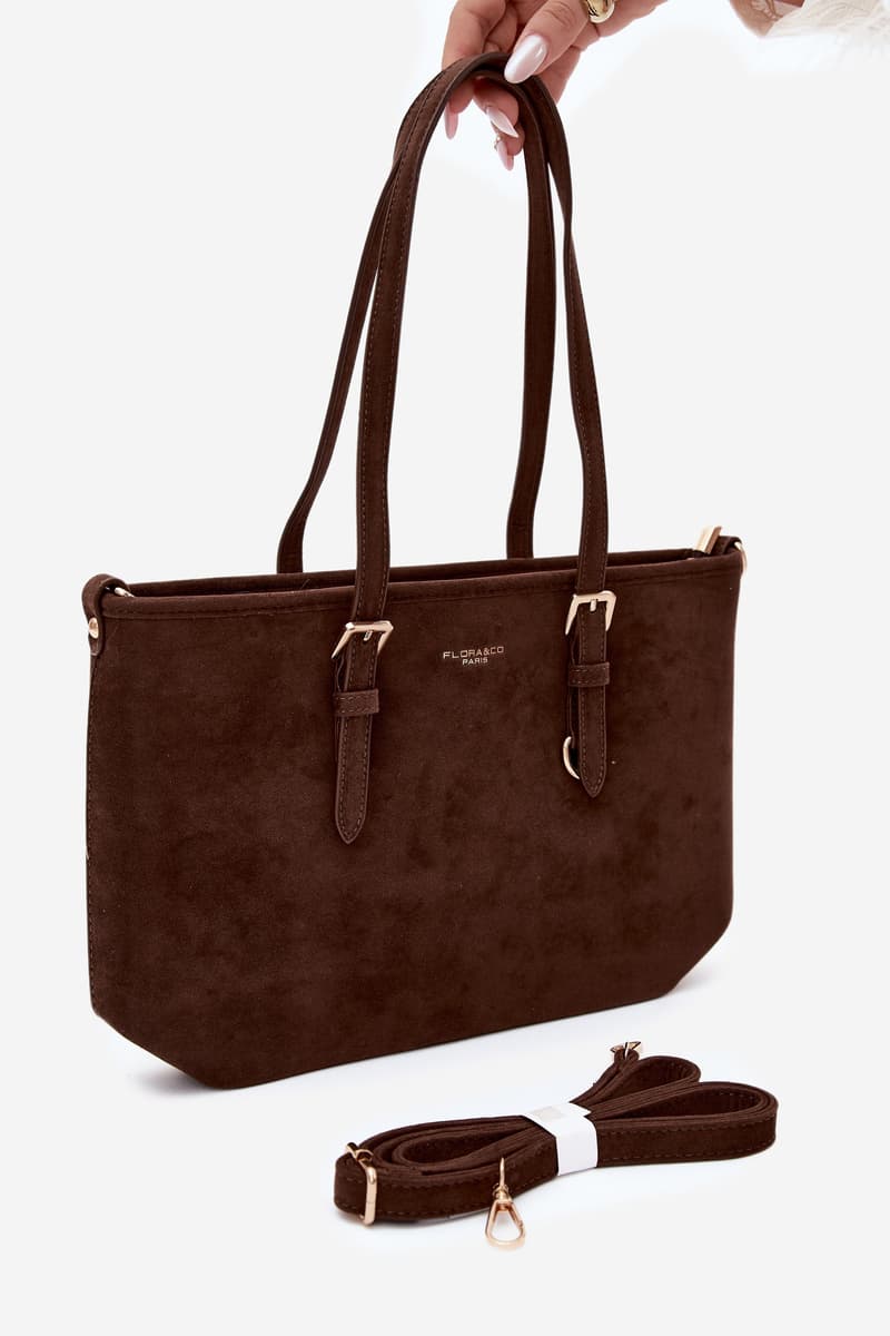Flora&Co Shopper taška z imitace semiše 3