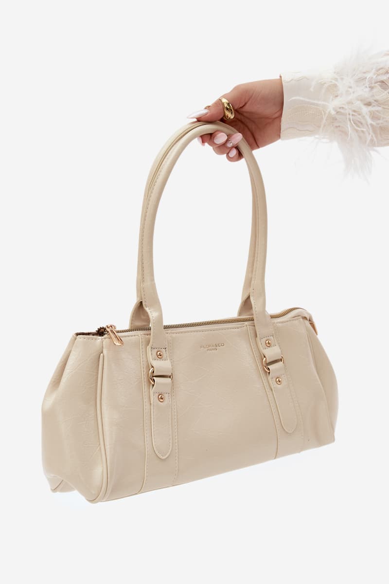 Flora&Co Ecru kabelka z imitace kůže 2