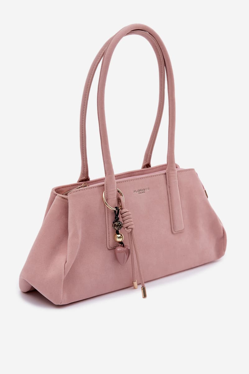 Flora&Co kabelka z umělé semiše s přívěskem 2