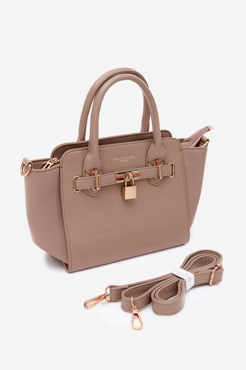 Flora&Co Béžová box kabelka ze syntetické kůže 3