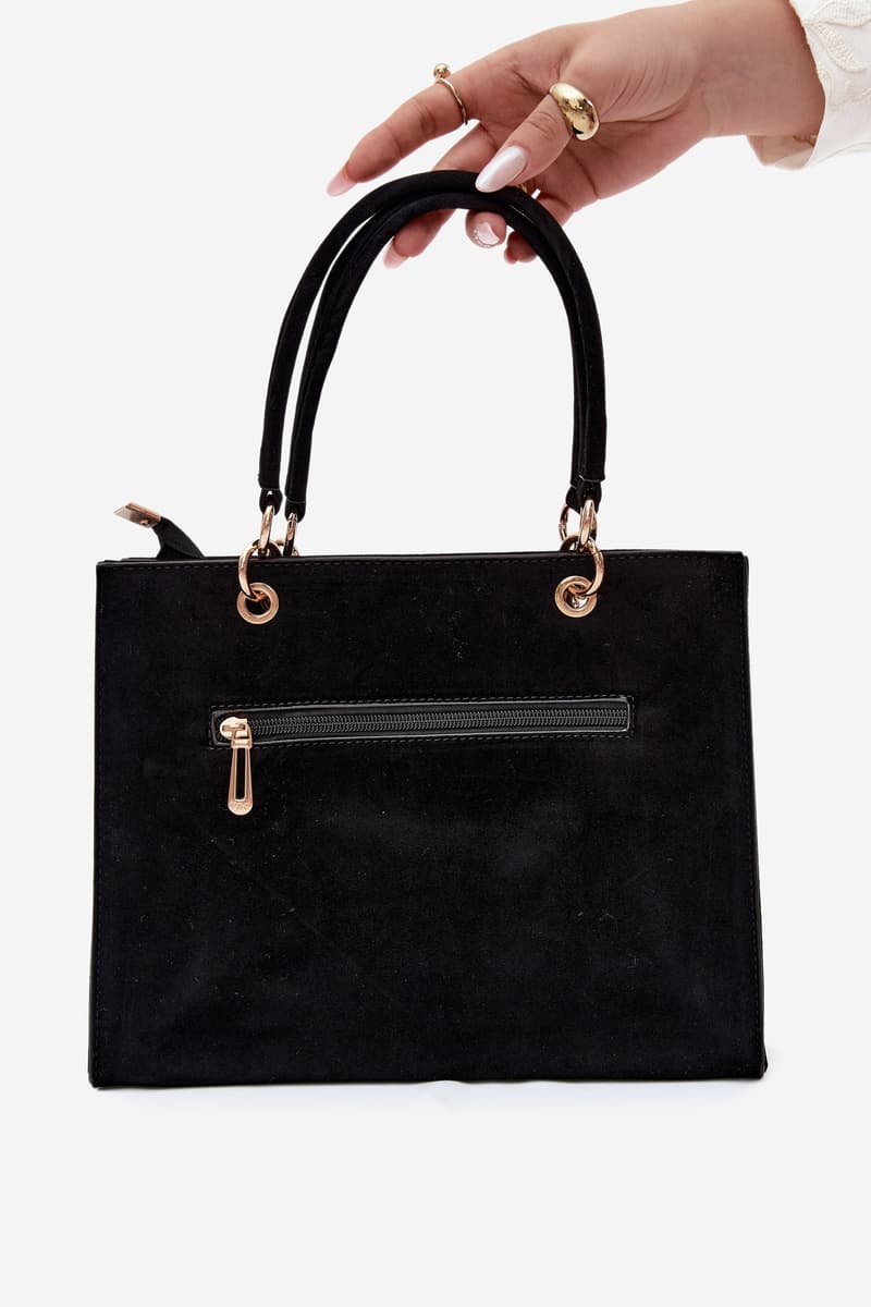 Flora&Co Černá Ottilie Kabelka z Umělého Semiše 4