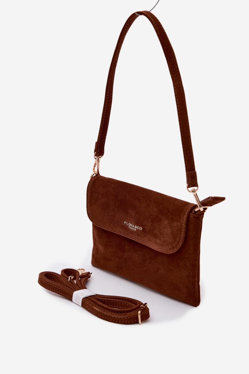 Flora&Co Malá Crossbody Taška Eco Semiš Camel 3