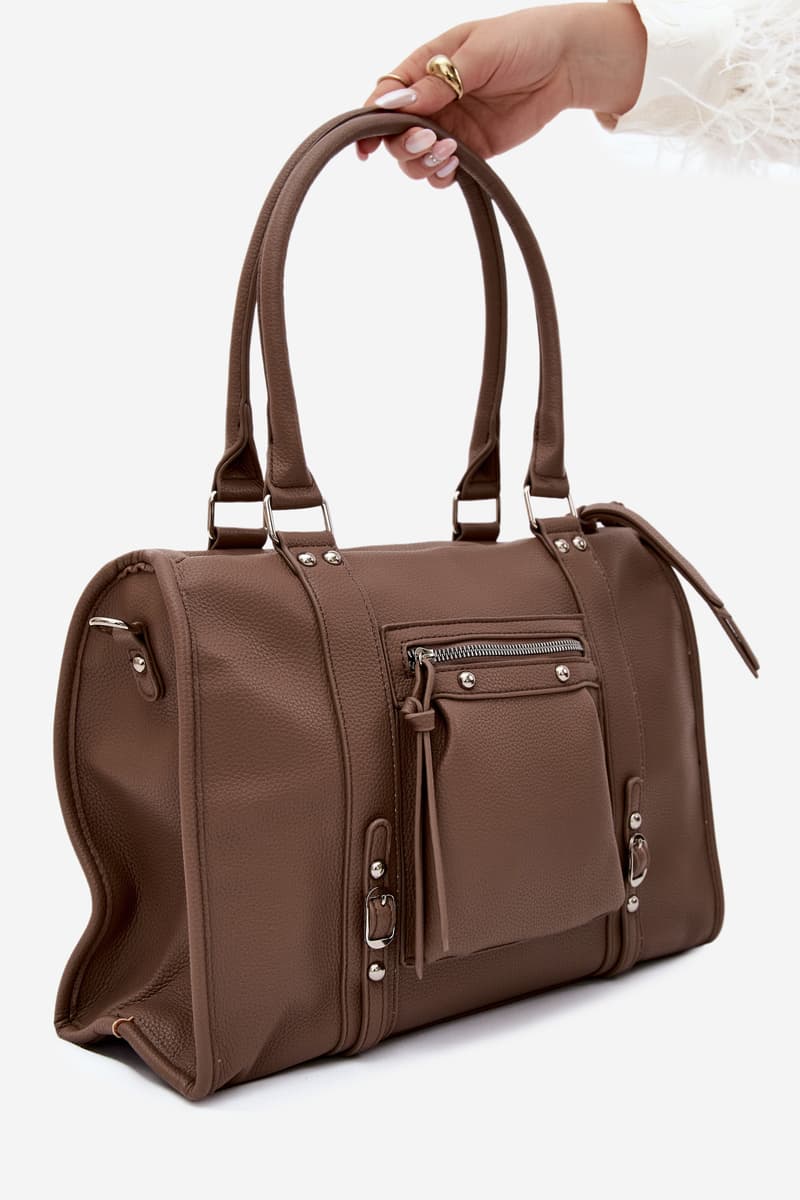 Velká taupe kabelka Flora&Co z imitace kůže 2