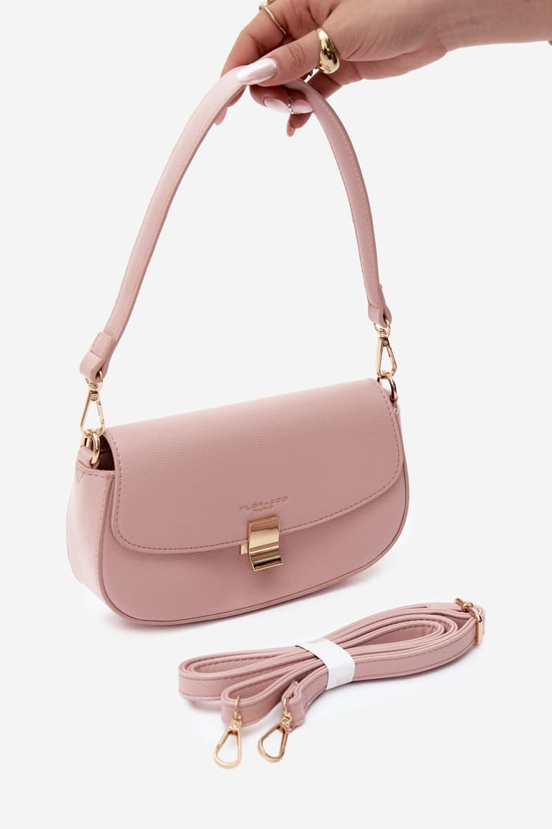 Flora&Co Malá kožená kabelka Růžová Acacia 2