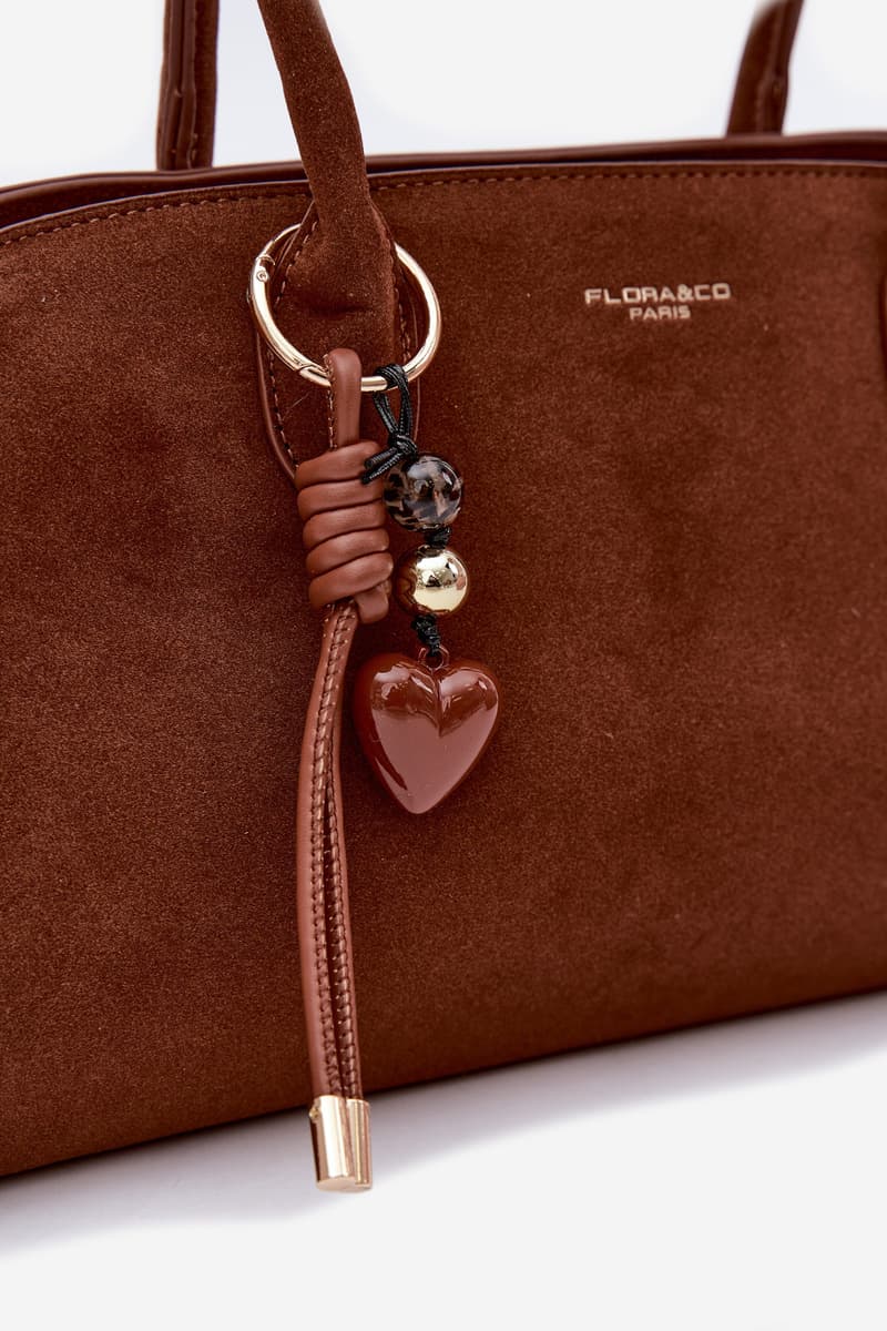 Flora&Co dámská kabelka s přívěskem Camel Violette 5