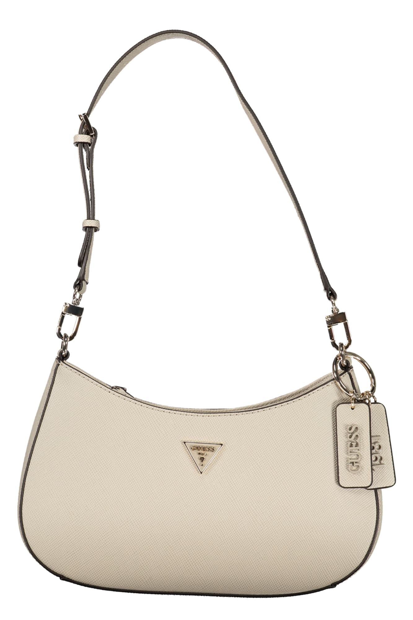 Béžová kabelka Guess Jeans, černá
