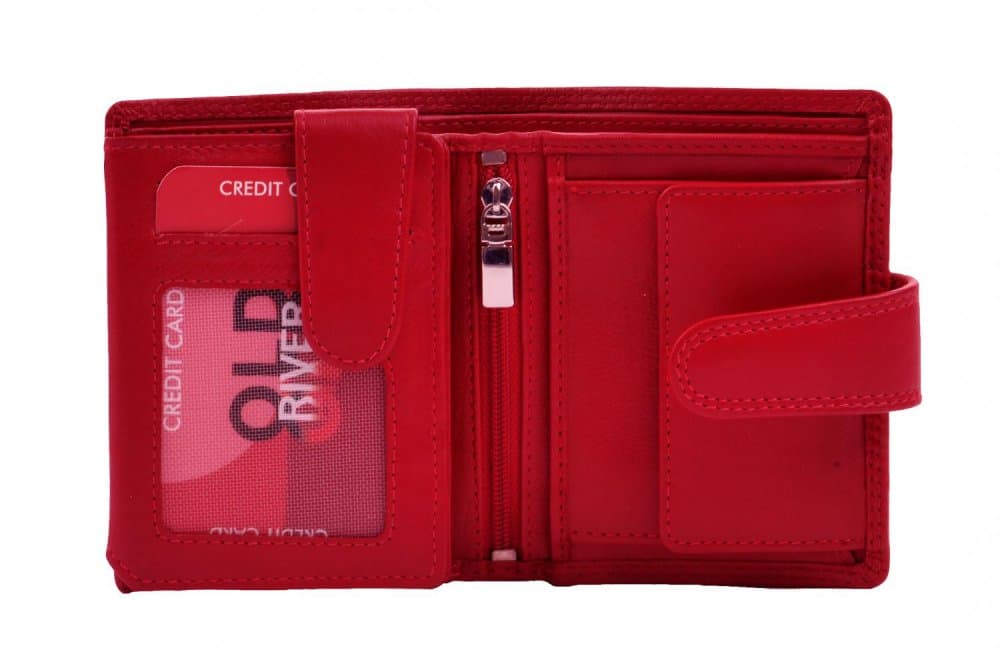 Dámská malá kožená peněženka 3257 červená s RFID ochranou 3