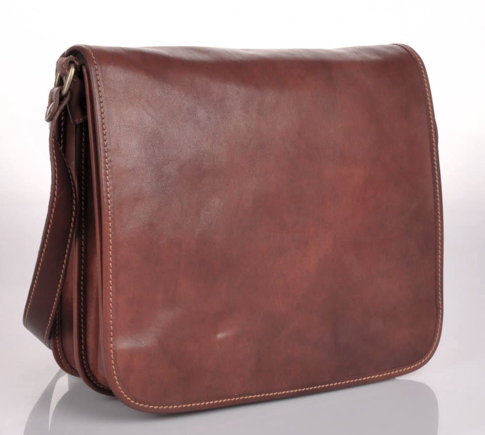 Giglio leather Kožená taška přes rameno Il Giglio 1938 hnědá 3
