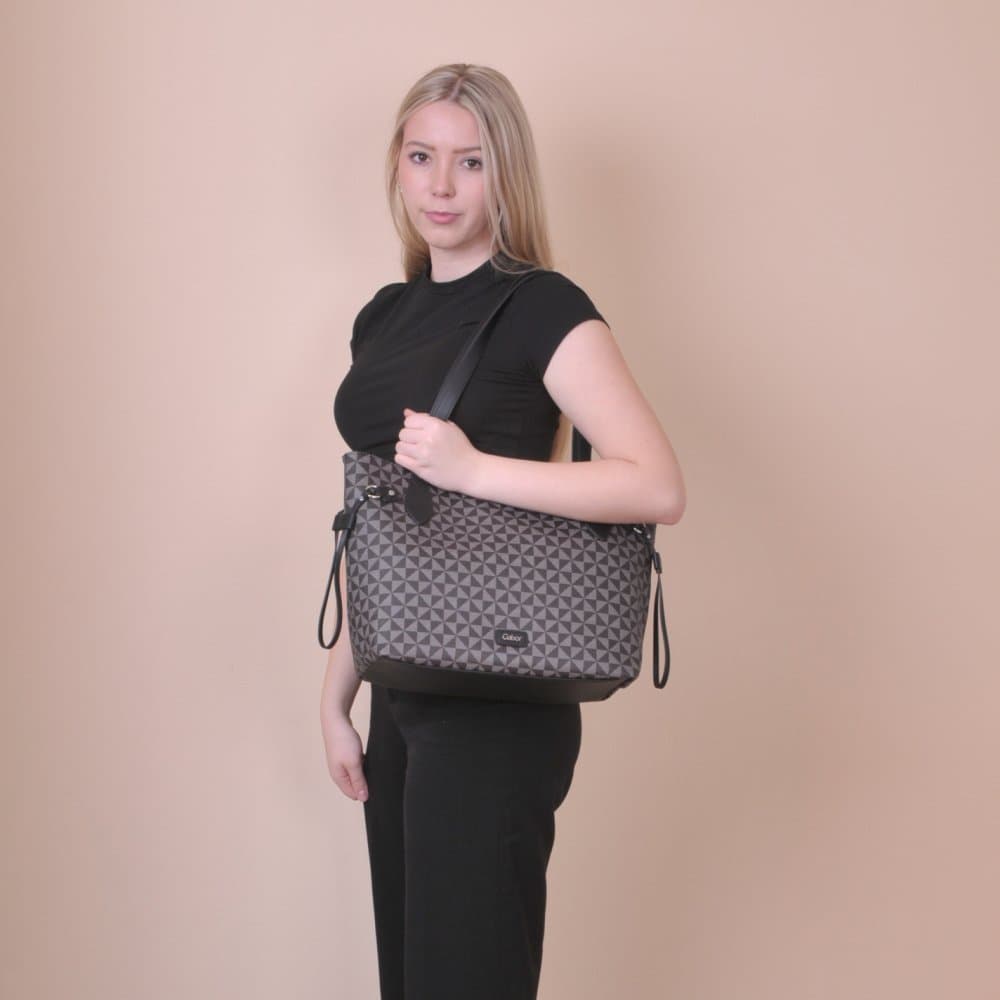Gabor Kabelka Barina zip shopper mixed black 8441-133 černá 6