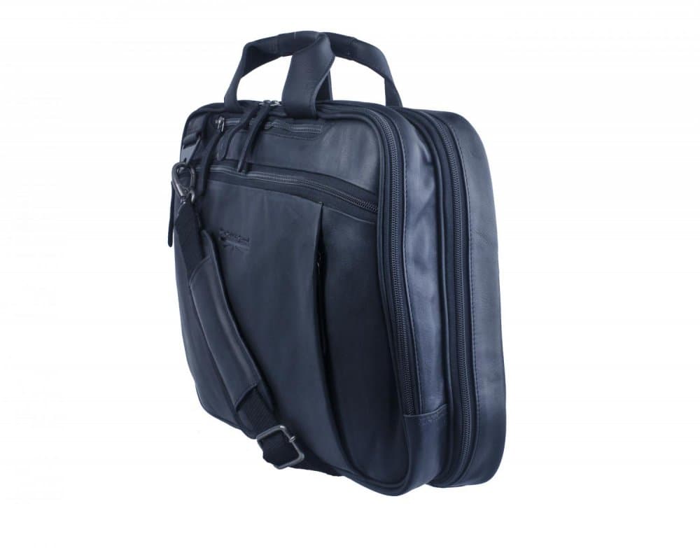 Pánská kožená taška do práce vhodná na notebook 15,4" LBB-125 černá 4