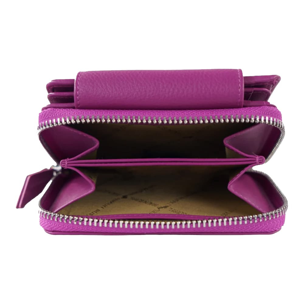 Braun Büffel Dámská peněženka z hladké kůže s RFID ochranou – střední velikost 41353-294-084 Purple Plum 3