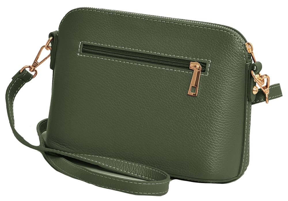 MaxFly dámská kožená kabelka crossbody 5232 zelená - oliva 4
