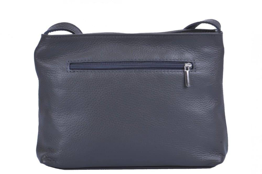 MaxFly Dámská kožená crossbody kabelka 5085 šedá 6