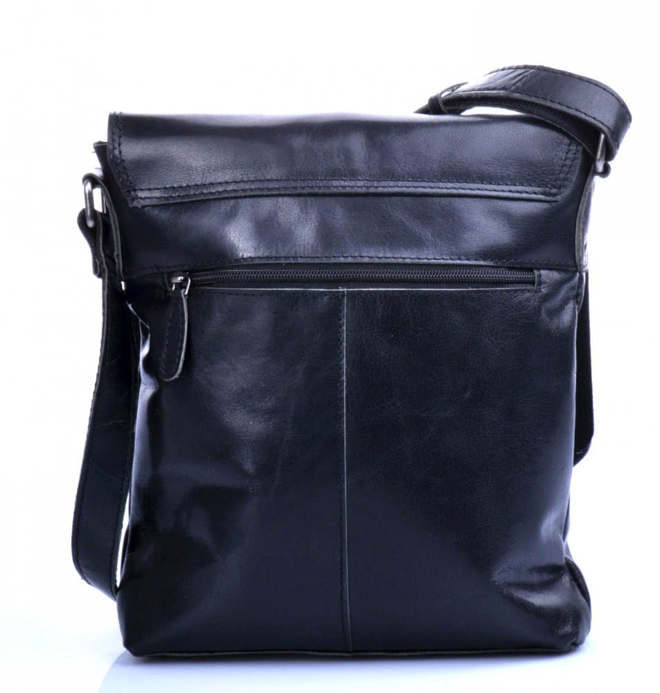 LedderArt Pánská kožená taška přes rameno LA-1263 černý crossbag 5