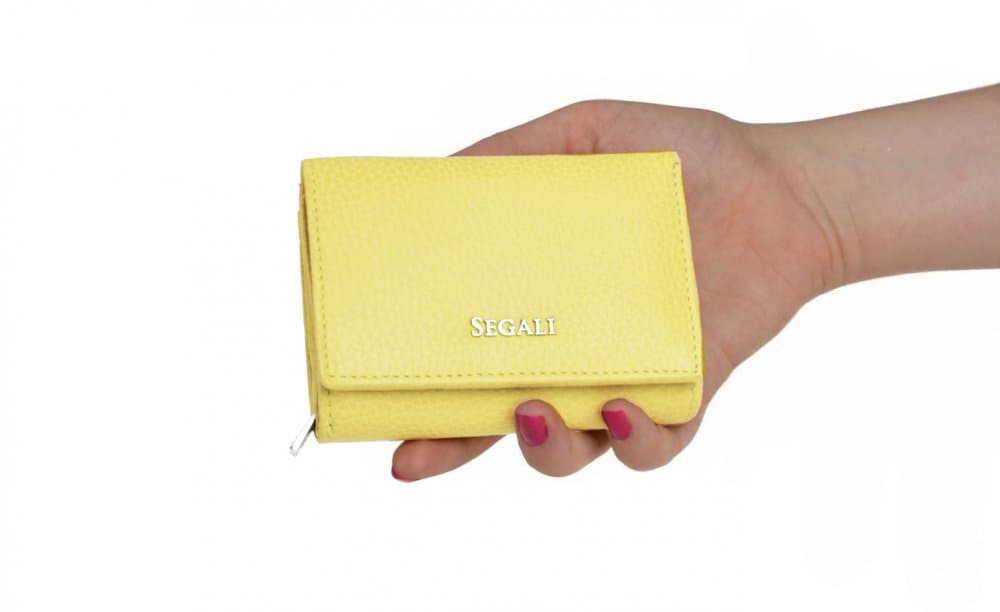 Dámská kožená peněženka SEGALI 7106 B pastel yellow světle žlutá 6